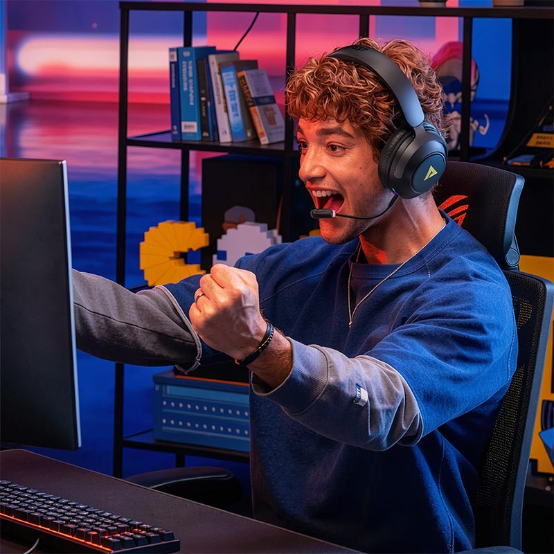 Ігрові навушники ACEFAST gaming wireless headset H20 IPX4 |BT6.0/2.4G, 70h, 1000mAh, RGB| black (6974316287506) Чорний на малюнкі №8