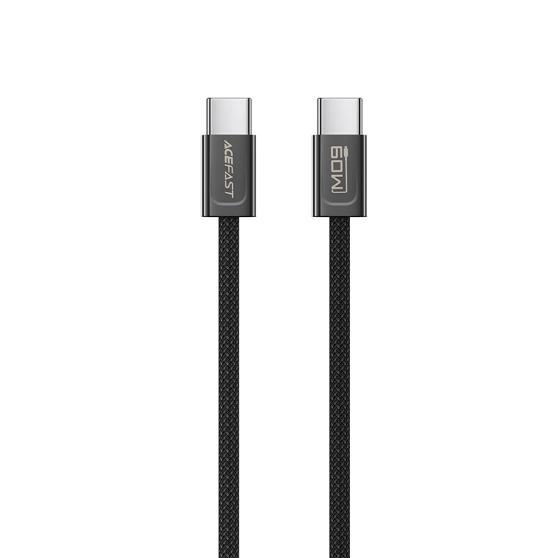 Кабель ACEFAST USB-C to USB-C zinc alloy charging data cable C34-03 |1.2m, 60W/3A| black (6974316288107) Черный на картинке №2