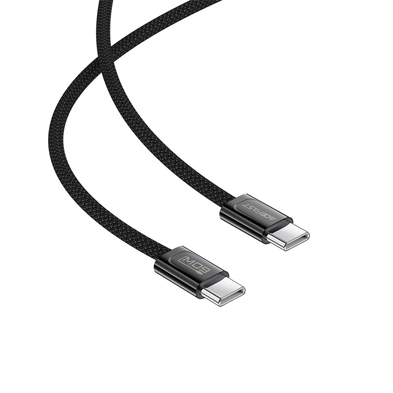 Кабель ACEFAST USB-C to USB-C zinc alloy charging data cable C34-03 |1.2m, 60W/3A| black (6974316288107) Черный на картинке №4
