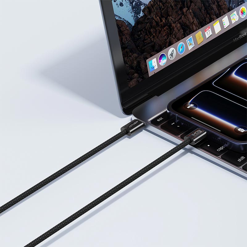Кабель ACEFAST USB-C to USB-C zinc alloy charging data cable C34-03 |1.2m, 60W/3A| black (6974316288107) Черный на картинке №5