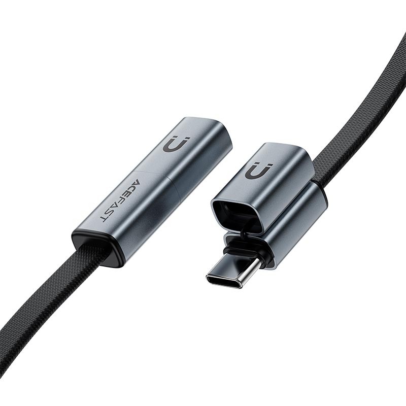 Кабель ACEFAST USB-C to USB-C magnetic charging data cable C27-04 |1.2m, 60W/3A| black (6974316287810) Черный на картинке №4
