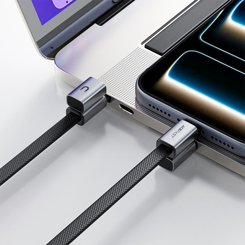 Кабель ACEFAST USB-C to USB-C magnetic charging data cable C27-04 |1.2m, 60W/3A| black (6974316287810) Черный на картинке №7