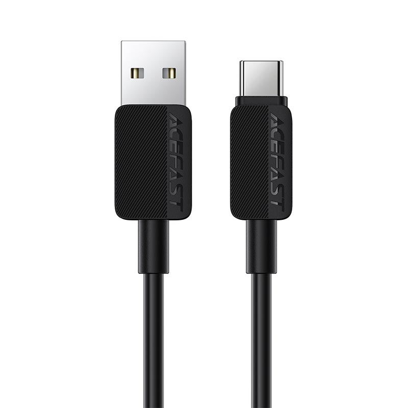 Кабель ACEFAST USB-A to USB-C PVC charging data cable C26-04 |1.2m, 3A| black (6974316287117) Черный на картинке №5