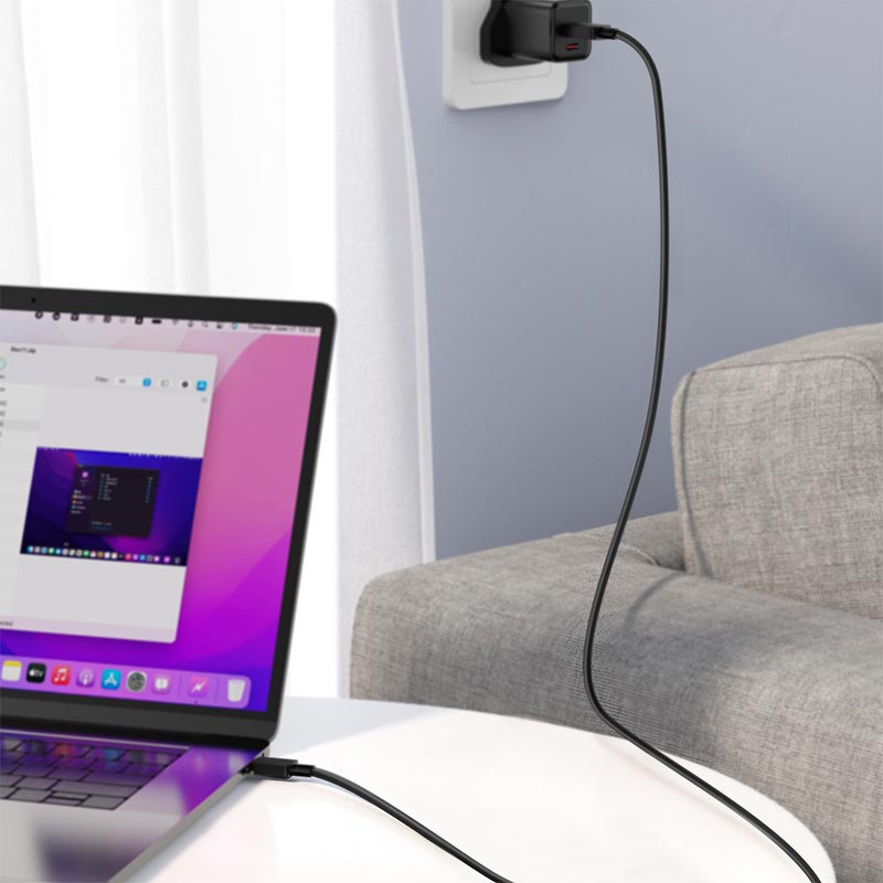 Кабель ACEFAST USB-A to USB-C PVC charging data cable C26-04 |1.2m, 3A| black (6974316287117) Черный на картинке №7