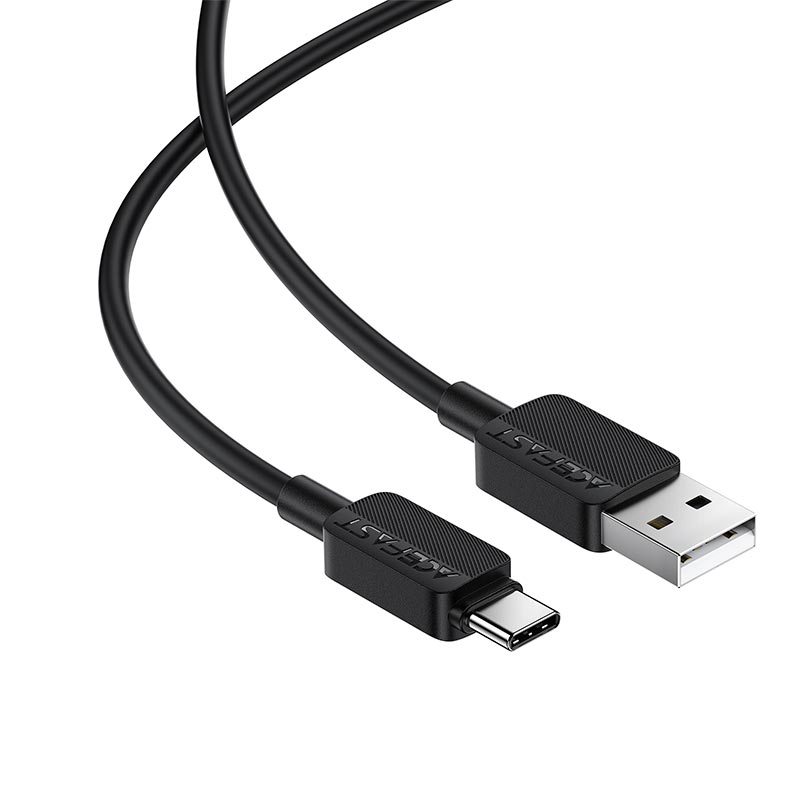 Кабель ACEFAST USB-A to USB-C PVC charging data cable C26-04 |1.2m, 3A| black (6974316287117) Черный на картинке №8