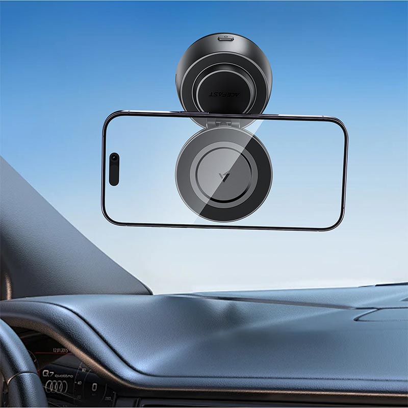 Автодержатель ACEFAST wireless charging car holder with electric suction cup for dashboard E53 |4.7-6.9, 5-15W, 110mAh| metal-grey (6974316287926) Серый на картинке №10