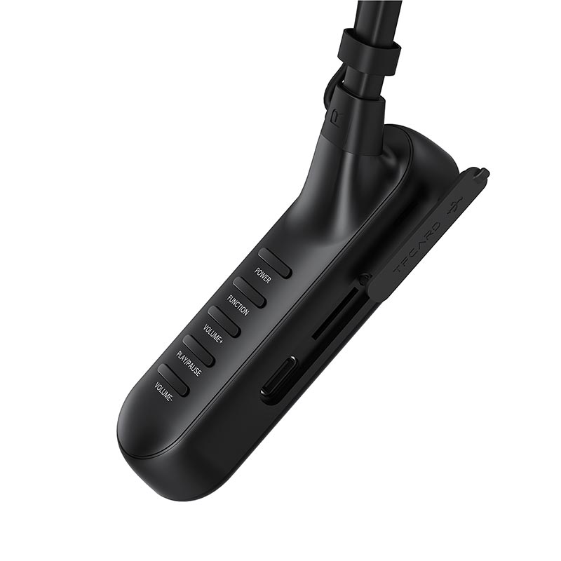 Навушники ACEFAST neck-hanging wireless earphones with speakers N11 IPX4 |BT6.0/TF, 90h earphones/30h speakers, 900mAh| black (6974316287728) Чорний на малюнкі №8