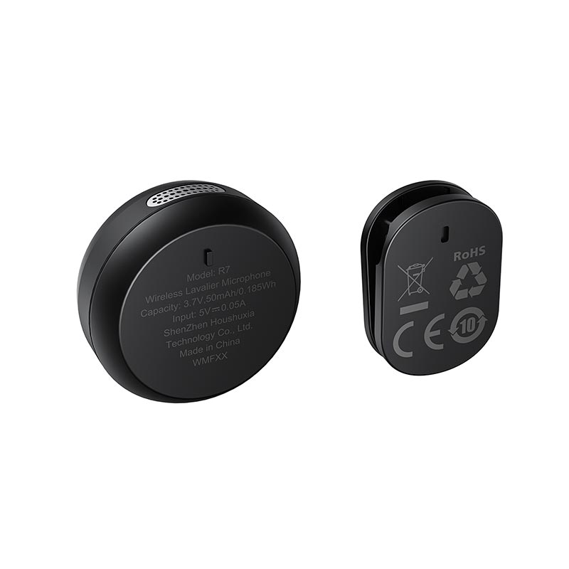 Микрофон ACEFAST wireless lavalier microphone R7 |Type-C, 1mic, AI noise reduction, 5h, 50m, 50mAh| black (6974316287438) Черный на картинке №4