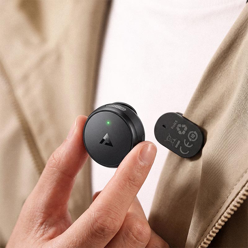 Микрофон ACEFAST wireless lavalier microphone R7 |Type-C, 1mic, AI noise reduction, 5h, 50m, 50mAh| black (6974316287438) Черный на картинке №7