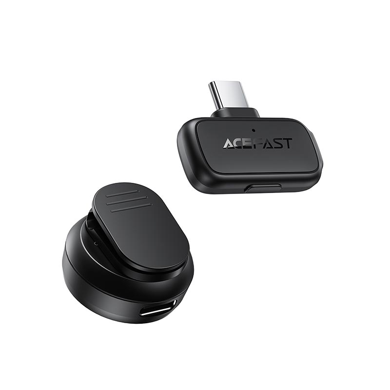 Микрофон ACEFAST wireless lavalier microphone R7 |Type-C, 1mic, AI noise reduction, 5h, 50m, 50mAh| black (6974316287438) Черный на картинке №9