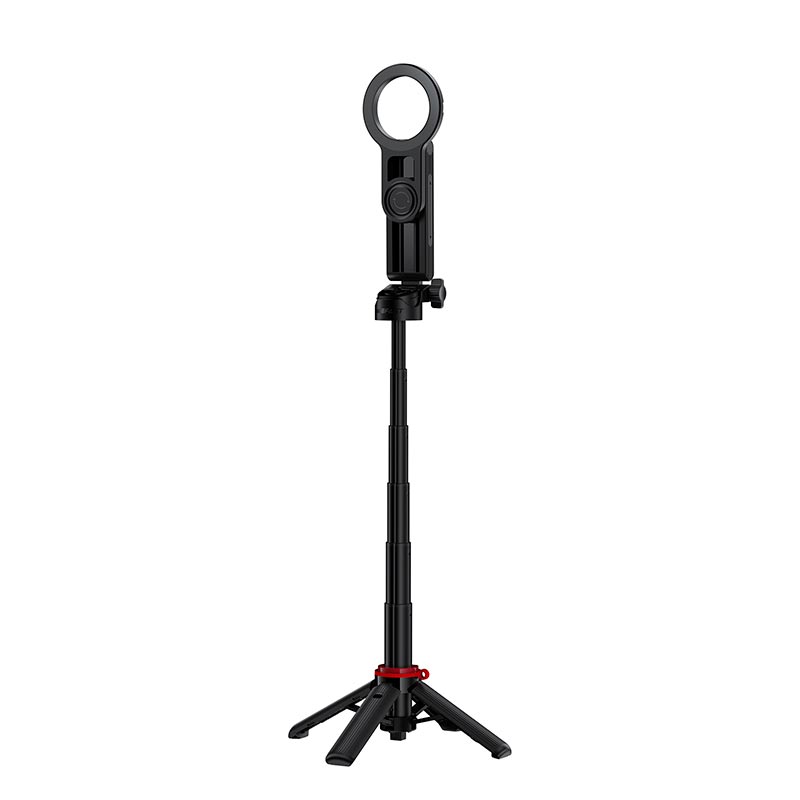 Монопод ACEFAST multifunctional mini selfie stick E72 |4.7-6.9, 463mm, BT5.3 remote, tripod| black (6974316288138) Черный на картинке №1