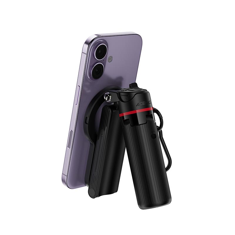 Монопод ACEFAST multifunctional mini selfie stick E72 |4.7-6.9, 463mm, BT5.3 remote, tripod| black (6974316288138) Черный на картинке №10