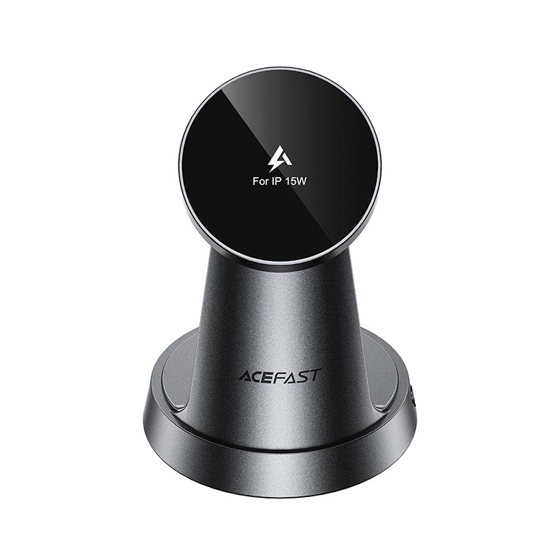 Зарядка Qi ACEFAST 15W 3-in-1 wireless charging desktop stand E48 |22.5W Total| grey (6974316287148) Сірий на малюнкі №4