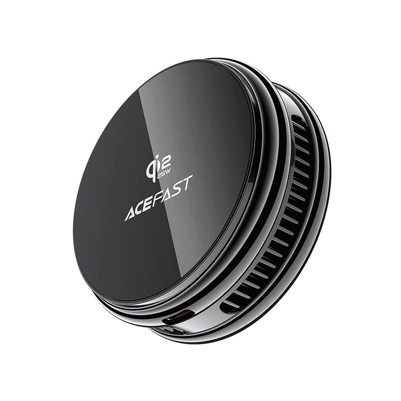 Зарядка Qi2 ACEFAST E47 25W magnetic cooling wireless charger |4.7-6.9| black (6974316286752) Черный на картинке №1