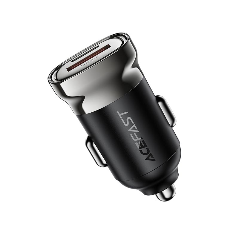 Адаптер автомобільний ACEFAST PD30W (USB-C+USB-A) car charger B19 grey (6974316287155) Сірий на малюнкі №2