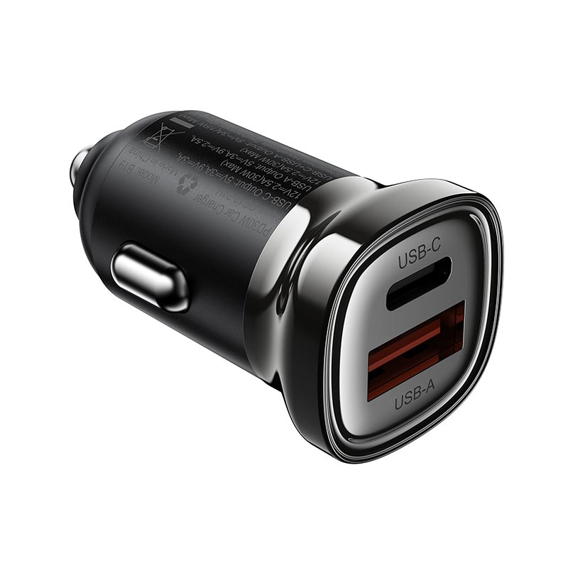 Адаптер автомобільний ACEFAST PD30W (USB-C+USB-A) car charger B19 grey (6974316287155) Сірий на малюнкі №5