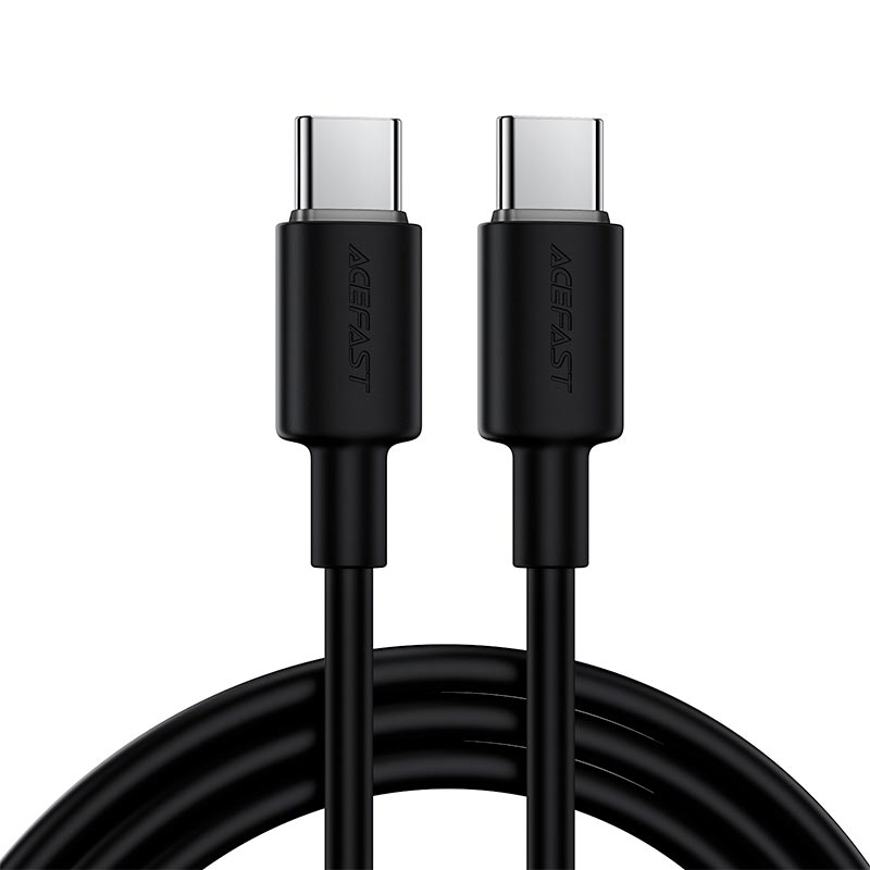 Кабель ACEFAST USB-C to USB-C silicone fast charging data cable C29-03 |2m, 240W| black (6974316287858) Черный на картинке №1