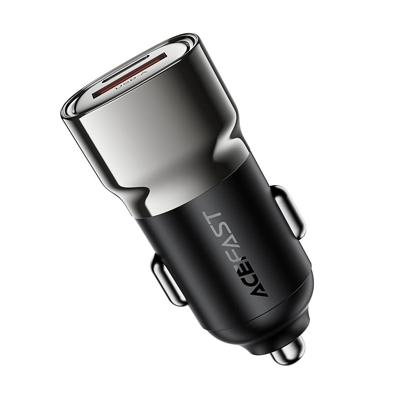 Адаптер автомобільний ACEFAST PD45W (USB-C+USB-A) car charger B20 grey (6974316287162) Сірий на малюнкі №1
