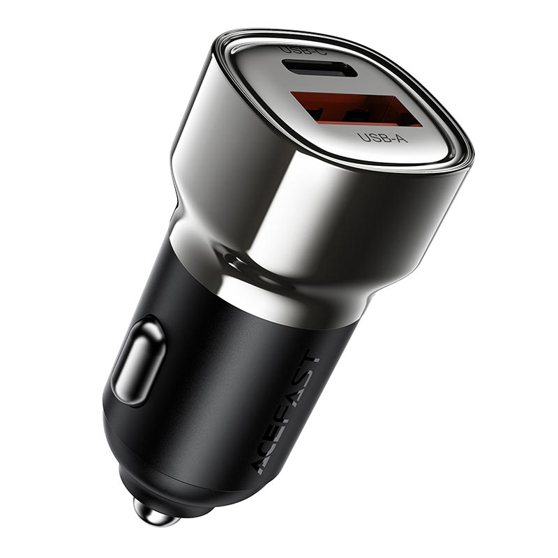 Адаптер автомобільний ACEFAST PD45W (USB-C+USB-A) car charger B20 grey (6974316287162) Сірий на малюнкі №4