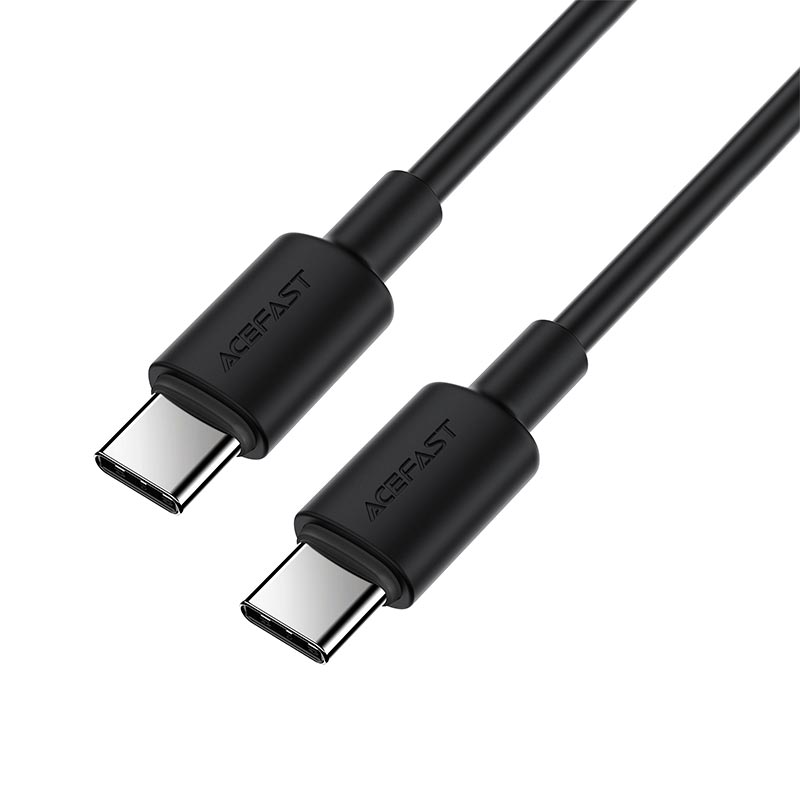 Кабель ACEFAST USB-C to USB-C silicone charging data cable C25-03 |1.2m, 60W| black (6974316287063) Черный на картинке №6
