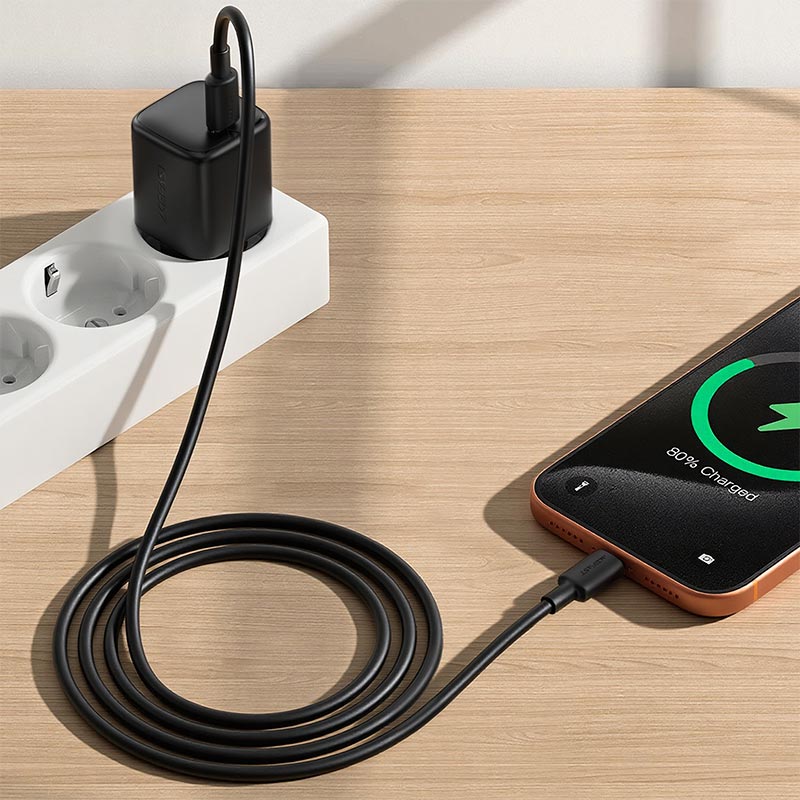 Кабель ACEFAST USB-C to USB-C silicone charging data cable C25-03 |1.2m, 60W| black (6974316287063) Черный на картинке №7