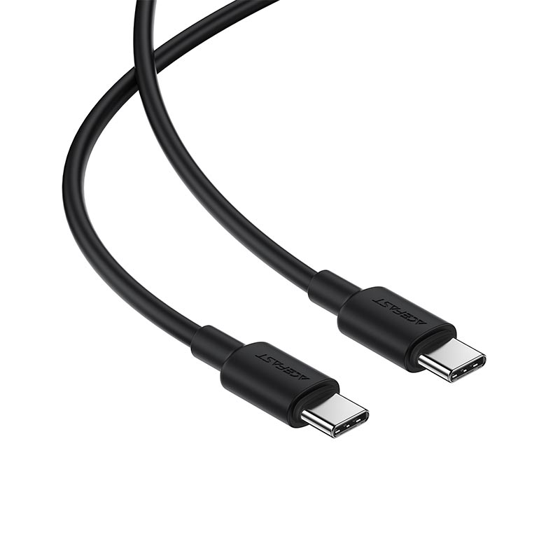 Кабель ACEFAST USB-C to USB-C silicone charging data cable C25-03 |1.2m, 60W| black (6974316287063) Черный на картинке №8