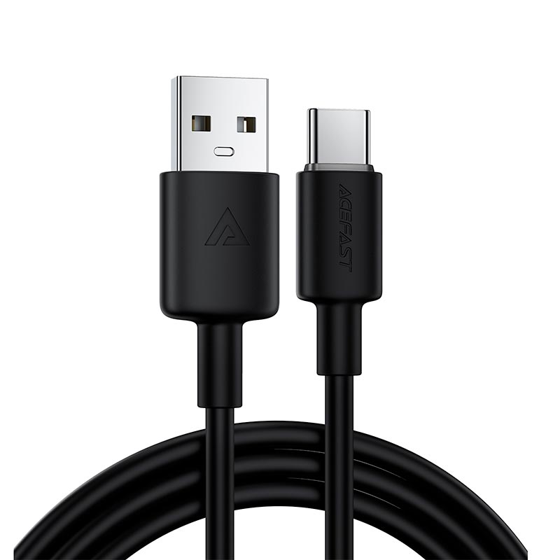 Кабель ACEFAST USB-A to USB-C silicone charging data cable C29-04 |2m, 3A| black (6974316287865) Черный на картинке №2