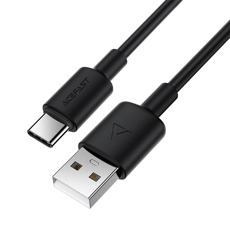 Кабель ACEFAST USB-A to USB-C silicone charging data cable C25-04 |1.2m, 3A| black (6974316287070) Черный на картинке №4