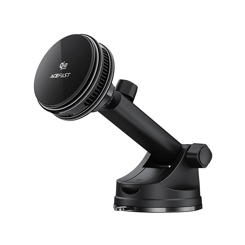 Автодержатель ACEFAST D67 QI2 25W cooling wireless charging car holder with suction cup |4.7-6.9| black (6974316286776) Черный на картинке №2