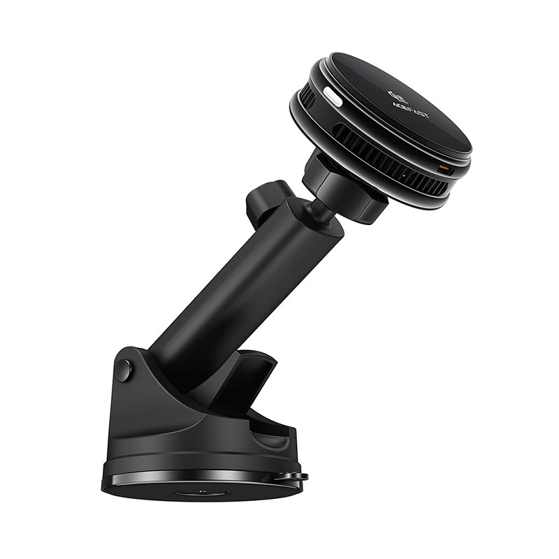 Автодержатель ACEFAST D67 QI2 25W cooling wireless charging car holder with suction cup |4.7-6.9| black (6974316286776) Черный на картинке №6