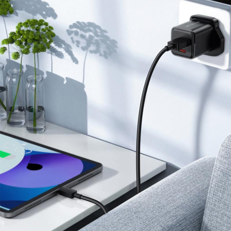 Кабель ACEFAST USB-A to Lightning PVC charging data cable C26-02 |1.2m, 2.4A| black (6974316287094) Черный на картинке №7