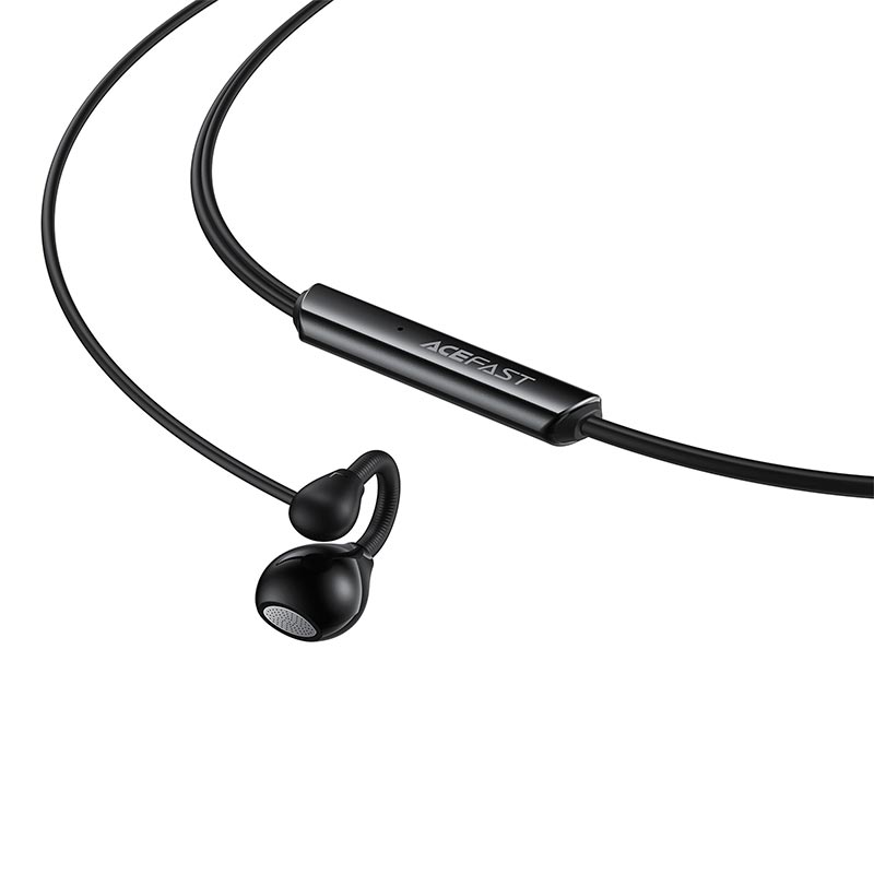 Навушники ACEFAST USB-C clip-on wired earphones with mic L16 |1.2m, 10mm, 16Ω| black (6974316287896) Чорний на малюнкі №6
