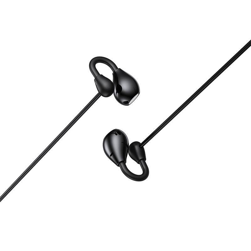 Навушники ACEFAST USB-C clip-on wired earphones with mic L16 |1.2m, 10mm, 16Ω| black (6974316287896) Чорний на малюнкі №7