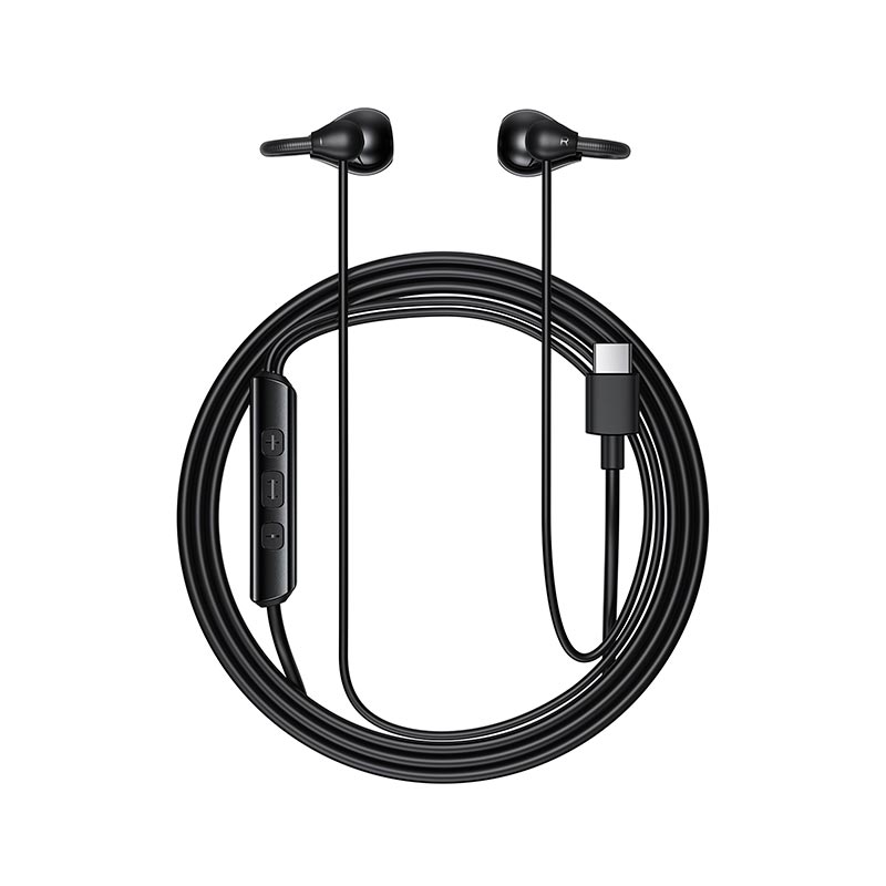 Навушники ACEFAST USB-C clip-on wired earphones with mic L16 |1.2m, 10mm, 16Ω| black (6974316287896) Чорний на малюнкі №8
