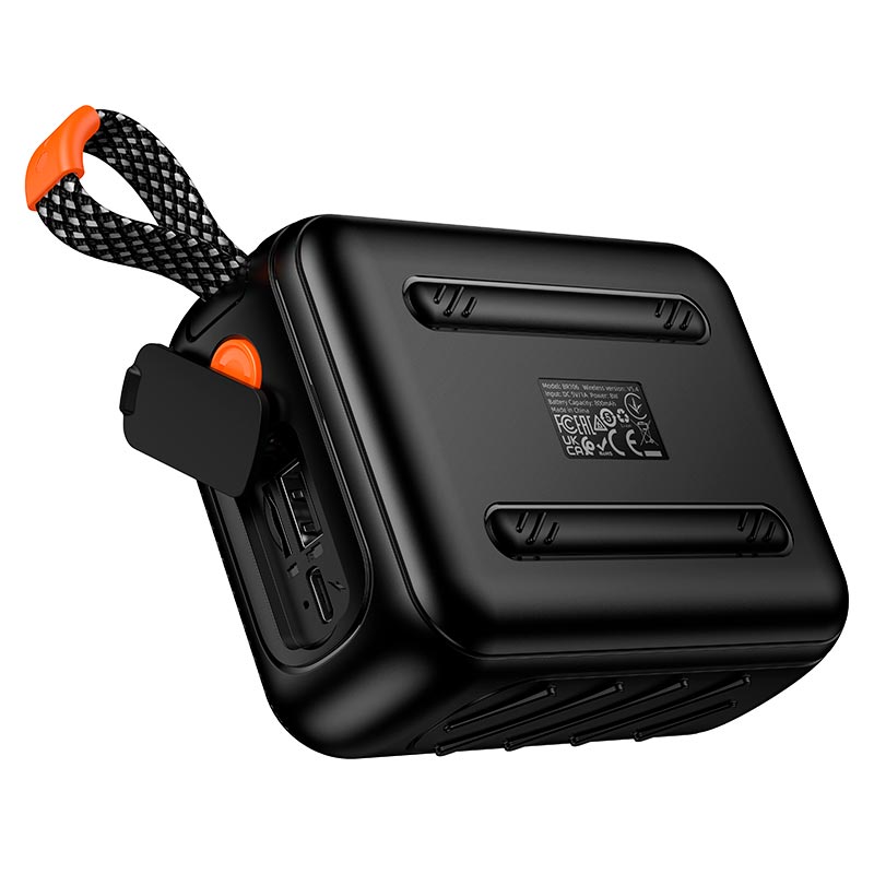 Акустика BOROFONE Felicitous BT speaker BR106 |BT5.4, USB/TF/FM/TWS, 8W, 3h, 800mAh| black (6941991129230) Черный на картинке №5