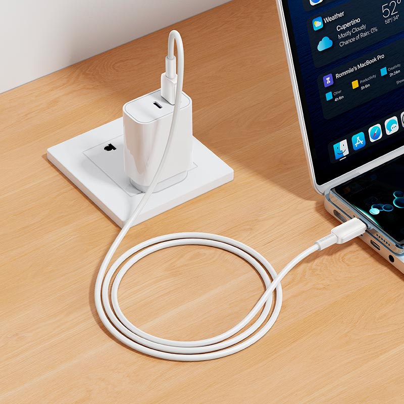 Кабель BOROFONE USB to Type-C Regalo PVC charging data cable BX127 |1m, 3A, 20pcs/can| white (6941991129797) Белый на картинке №8