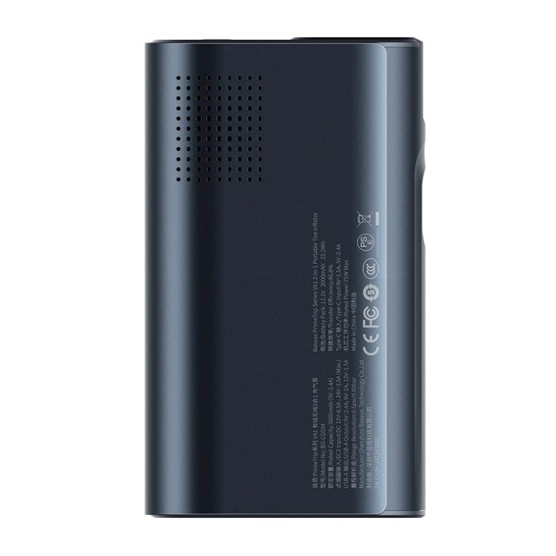 Портативный компрессор для автомобиля Baseus PrimeTrip VA1 Wired and Wireless 2-in-1 Tire Inflator |20000r/min, 75W| black (C11169001121-00) Черный на картинке №11