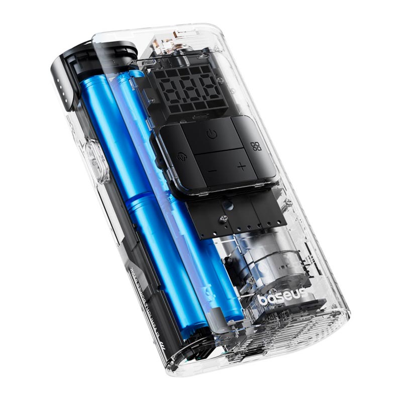 Портативный компрессор для автомобиля Baseus PrimeTrip VA1 Wired and Wireless 2-in-1 Tire Inflator |20000r/min, 75W| black (C11169001121-00) Черный на картинке №9