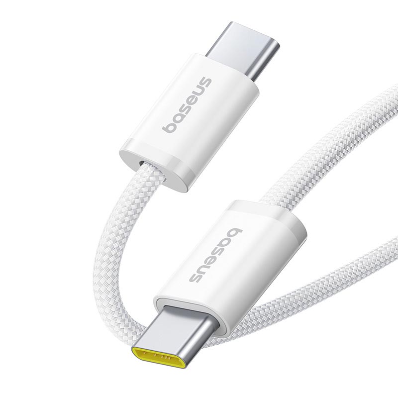 Кабель Baseus Dynamic 4 Fast Charging Data Cable USB-C to USB-C |100W, 1m| white (P10381400211-00) Белый на картинке №10