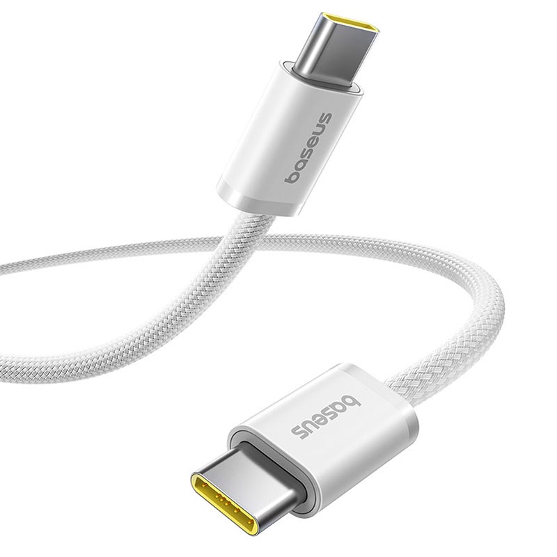 Кабель Baseus Dynamic 4 Fast Charging Data Cable USB-C to USB-C |100W, 1m| white (P10381400211-00) Белый на картинке №3