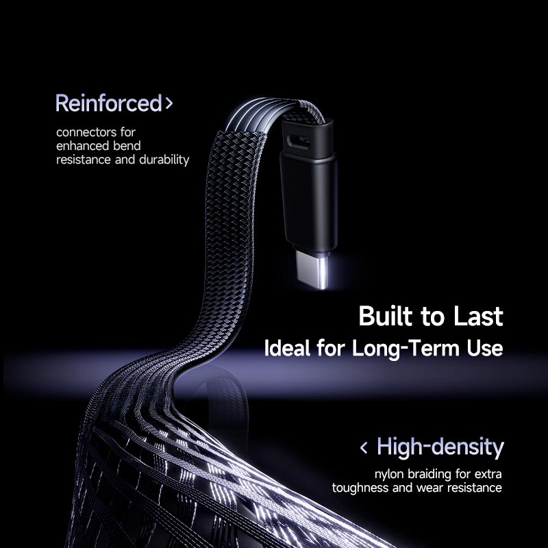 Кабель Baseus MVP 3 Fast Charging Cable USB-C to USB-C |100W, 1m| black (P10382500121-00) Чорний на малюнкі №7