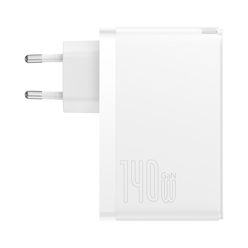 Адаптер мережевий Baseus Type-C to Typc-C cable GaN5 Pro Fast Charger |1USB/2Type-C, PD/QC, 140W/5A| white (CCGP100202) Білий на малюнкі №2