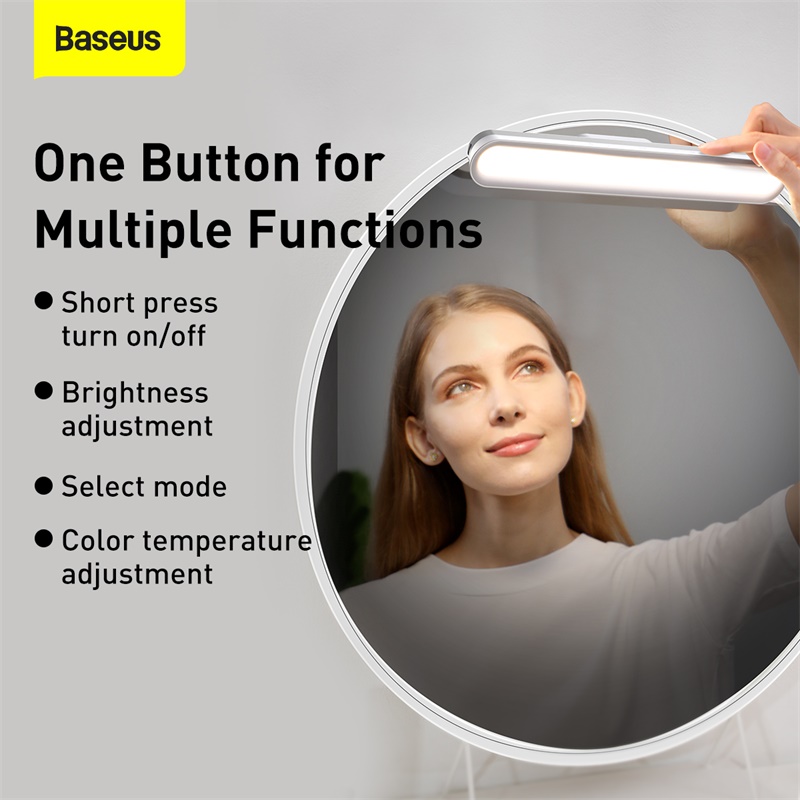 Универсальная лампа Baseus Magnetic Stepless Dimming Charging Desk Lamp Pro |5W, 1800mAh, 24h| white (DGXC-02) Белый на картинке №10
