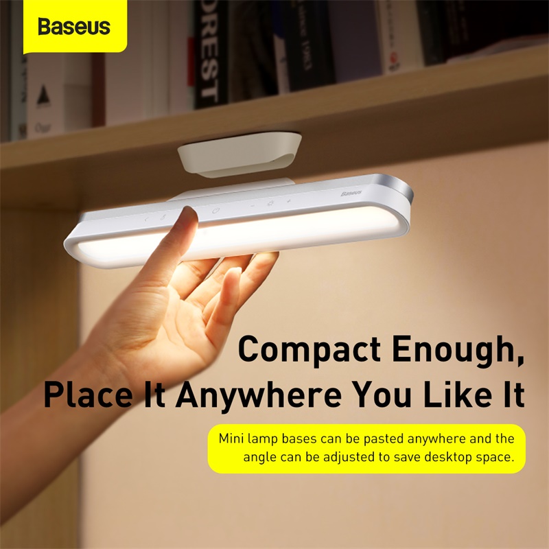 Универсальная лампа Baseus Magnetic Stepless Dimming Charging Desk Lamp Pro |5W, 1800mAh, 24h| white (DGXC-02) Белый на картинке №4