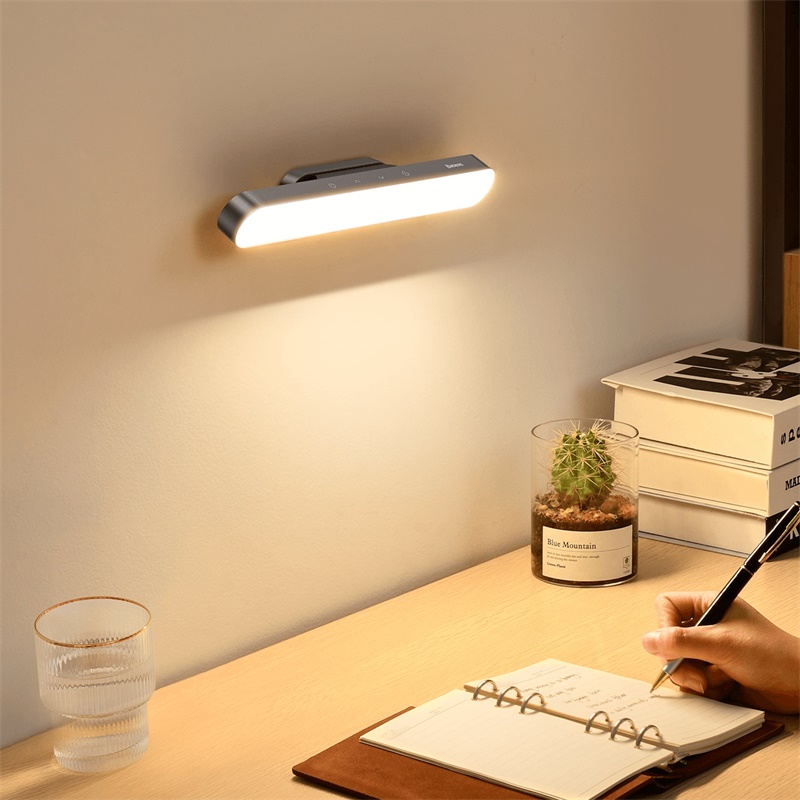 Универсальная лампа BASEUS Magnetic Stepless Dimming Charging Desk Lamp |4.5W, 1800mAh, 4-24h| grey (DGXC-C0G) Серый на картинке №10