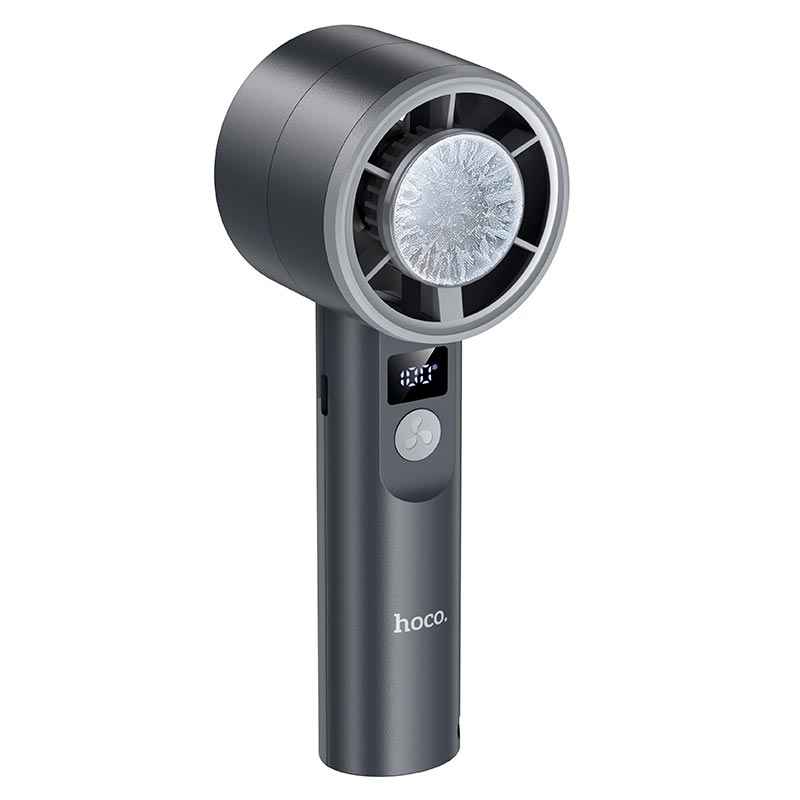 Вентилятор Hoco Ice pack series handheld fan HX612 |200 Levels, 60dB, 1-4h| black (6942007683401) Чорний на малюнкі №1