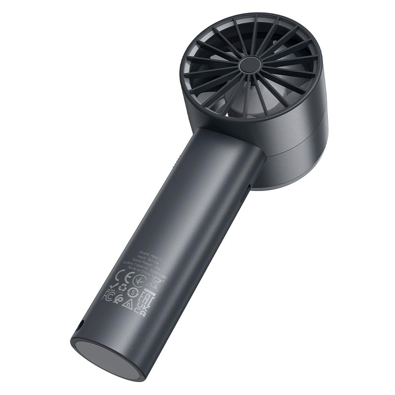 Вентилятор Hoco Ice pack series handheld fan HX612 |200 Levels, 60dB, 1-4h| black (6942007683401) Чорний на малюнкі №6