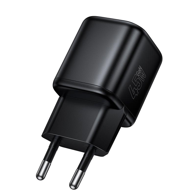 Адаптер сетевой HOCO Mini single port charger N84 |1C, 45W/3A, PD3.2/QC| black (6942007681605) Черный на картинке №8