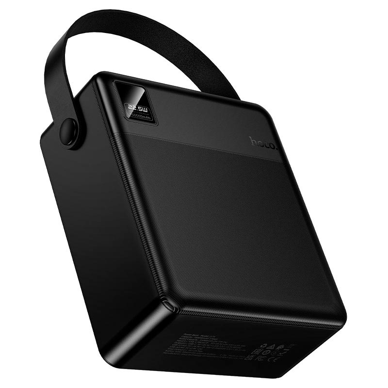 УМБ HOCO Star fast charging power bank with lamp J175 100000mAh |1Type-C/4USB, 22.5W/3A, PD20W/QC, LED| black (6942007686105) Черный на картинке №5