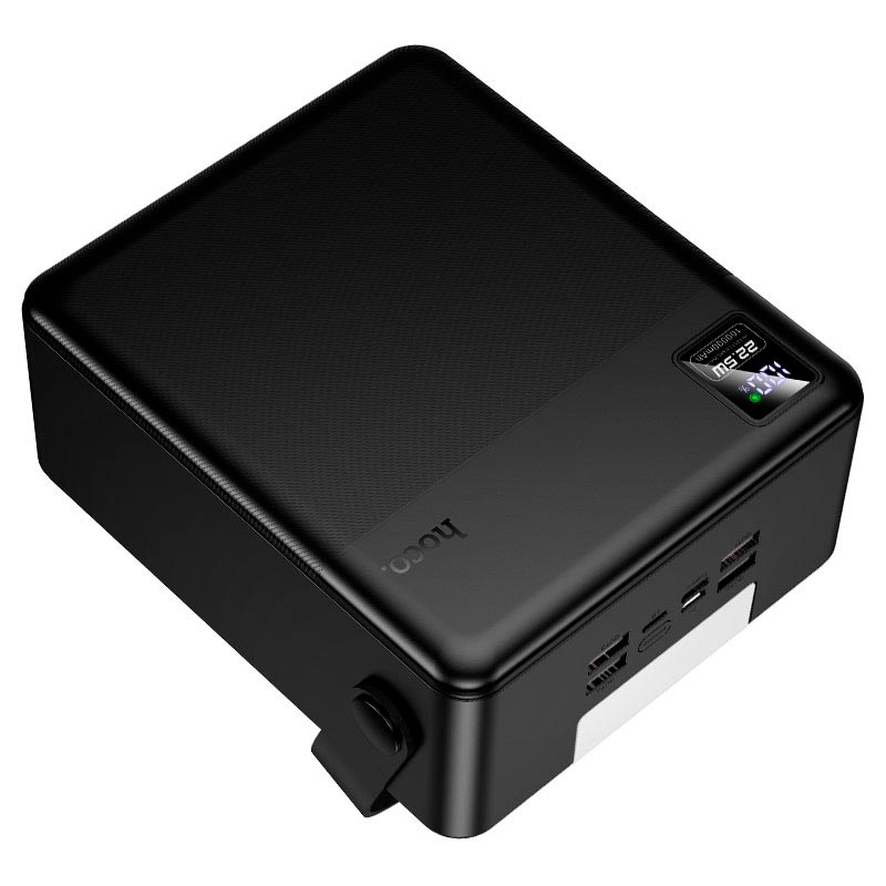 УМБ HOCO Star fast charging power bank with lamp J175 100000mAh |1Type-C/4USB, 22.5W/3A, PD20W/QC, LED| black (6942007686105) Черный на картинке №6